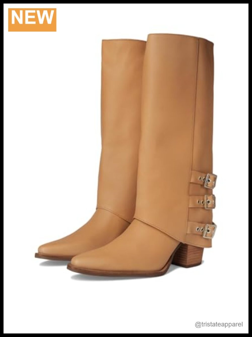 Dingo Urban Cowgirl Snip Toe Pull On Knee High Leather Boots